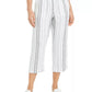 Charter Club Women's Striped Capri Pants White Size Large