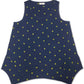 Style & Co Women's Lemon Handkerchief-Hem Top Navy Size Medium