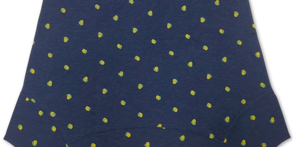 Style & Co Women's Lemon Handkerchief-Hem Top Navy Size Medium