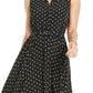 Charter Club Women's Dot Print Belted Shirtdress  Black Size 16