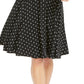 Charter Club Women's Dot Print Belted Shirtdress  Black Size 16