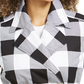 Charter Club Women's Checkered Trench Coat Black Size Large