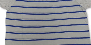 Charter Club Women's Striped T-Shirt Blue Size Large