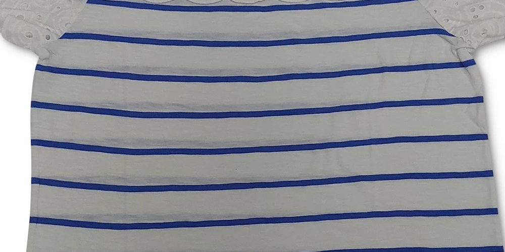 Charter Club Women's Striped T-Shirt Blue Size Extra Large