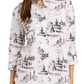 Charter Club Women's Printed Blouse White Size X-Small