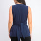Charter Club Women's Tie-Front Sleeveless Top Turq/Aqua Size Large