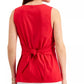 Charter Club Women's Tie-Front Sleeveless Top Red Size Medium