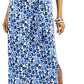 Charter Club Women's Tie Waist Maxi Dress Blue Size Medium