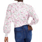 INC International Concepts Women's Printed Cardigan Sweater Pink Size Extra Small