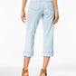 Style & Co Women's Curvy Cuffed Capri Jeans  Dark Blue Size 4
