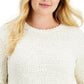 Style & Co Women's Boucle Sweater Natural Size Extra Large