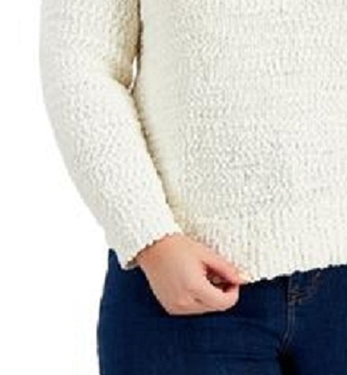 Style & Co Women's Boucle Sweater Natural Size Extra Large