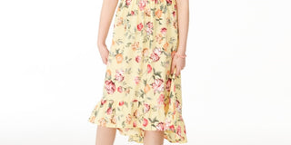 Charter Club Big Girls Mommy & Me Floral Print Dress Yellow Size Medium