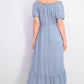 Style & Co Women's High-Low Peasant Dress Blue Size Medium