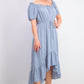 Style & Co Women's High-Low Peasant Dress Blue Size Medium