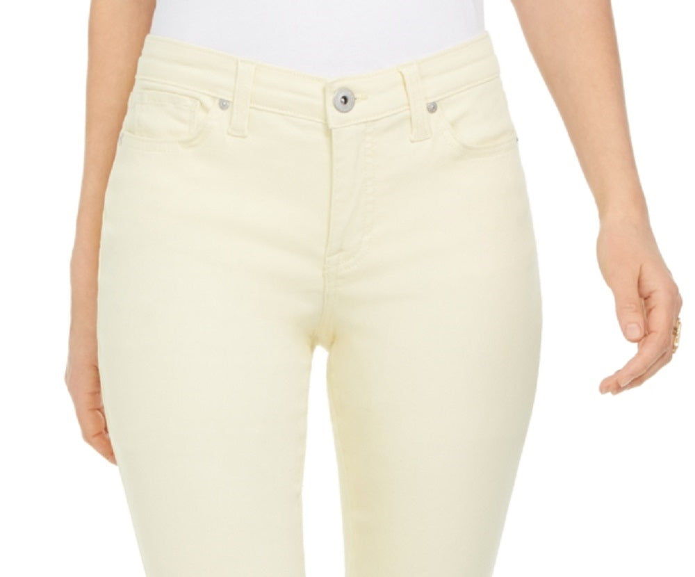 Style & Co Women's Light Wash Skinny Ankle Jeans Yellow Size 10