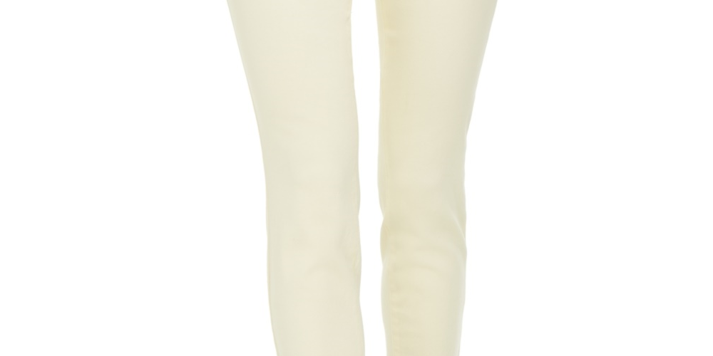 Style & Co Women's Light Wash Skinny Ankle Jeans Yellow Size 10