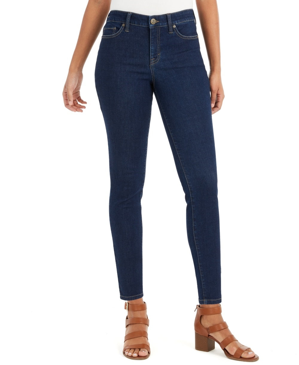 Style & Co Women's Uptown Raw Hem Skinny Jeans Blue Size 6