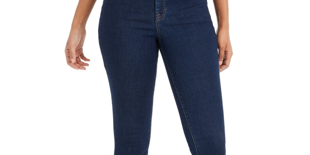 Style & Co Women's Uptown Raw Hem Skinny Jeans Blue Size 6