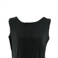 JM Collection Women's Textured Button Tank Top Black Size Large