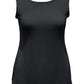 JM Collection Women's Textured Button Tank Top  Black Size X-Large
