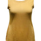 JM Collection Women's Textured Button Tank Top Gold Size Large