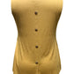 JM Collection Women's Textured Button Tank Top Gold Size Large