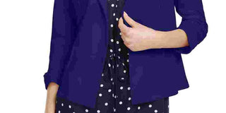 Mason Women's Navy Long Sleeve Open Cardigan Top Navy Size Small