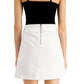 INC International Concepts Women's Mini Denim Sailor Skirt White Size 4