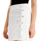INC International Concepts Women's Mini Denim Sailor Skirt White Size 4