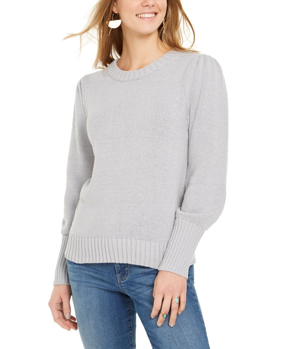 Style & Co Women's Puffy Sleeve Sweater Gray Size XX-Large