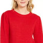 Style & Co Women's Puffy-Sleeve Sweater Dark Red Size X-Small