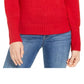 Style & Co Women's Puffy-Sleeve Sweater Dark Red Size X-Small