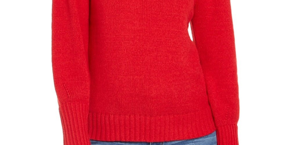 Style & Co Women's Puffy-Sleeve Sweater Red Size XX-Large