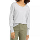 Style & Co Women's Pull Sleeve Blouson Sweater White Size XX-Large