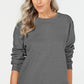 Karen Scott Women's Fleece Sweatshirt Charcoal Size Large