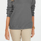 Karen Scott Women's Fleece Sweatshirt Charcoal Size Large