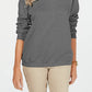 Karen Scott Women's Fleece Sweatshirt Charcoal Size Small