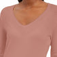 JM Collection Women's Button-Cuff V-Neck Pullover Sweater Bright Pink Size Small