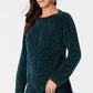 Style & Co Women's Chenille Pullover Sweater Green Size X-Large