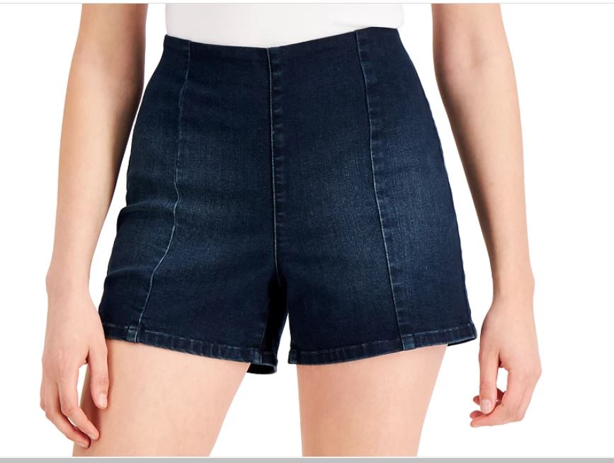 INC International Concepts Women's Pull On Jean Shorts Blue Size 6