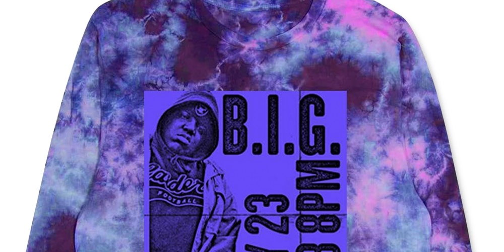 Merch Traffic Men's B I G Palladium Long Sleeve Graphic  T-Shirt Purple Size XX-Large