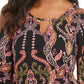 Thalia Sodi Women's Printed Cold-Shoulder Top Black Size Small