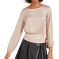 Kit & Sky Women's Metallic Ribbed Top Pink Size Medium