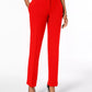 Kasper Women's Slim Straight-Leg Modern Trousers Red Size 10