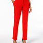 Kasper Women's Slim Straight Leg Modern Trousers Red Size 16