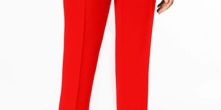 Kasper Women's Slim Straight Leg Modern Trousers Red Size 16