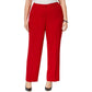 Kasper Women's Straight Leg Modern Dress Pants Red Size 20W