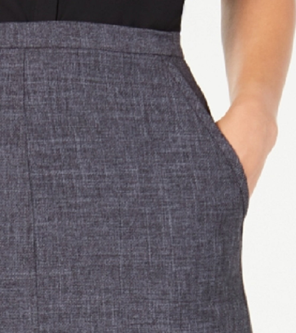 Anne Klein Women's  Antonioni Pocket Pencil Skirt Dark Gray Size 12