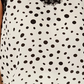 Bar III Women's Polka Dot Lace Trim Sleeveless V Neck Blouse Evening Top Beige Size 1X